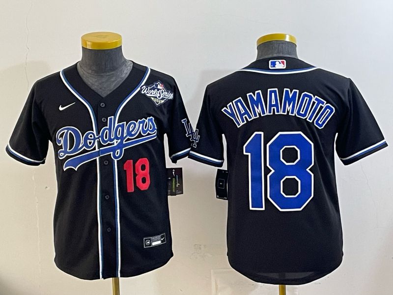Women Nike 2026 Los Angeles Dodgers #18 Yamamoto Black Game MLB Jersey 079